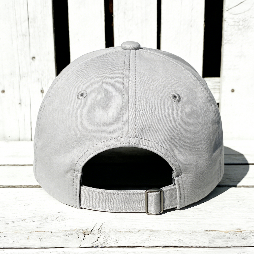 MonoStitch Dad Cap: The Light Gray Monogram Embroidered Baseball Cap