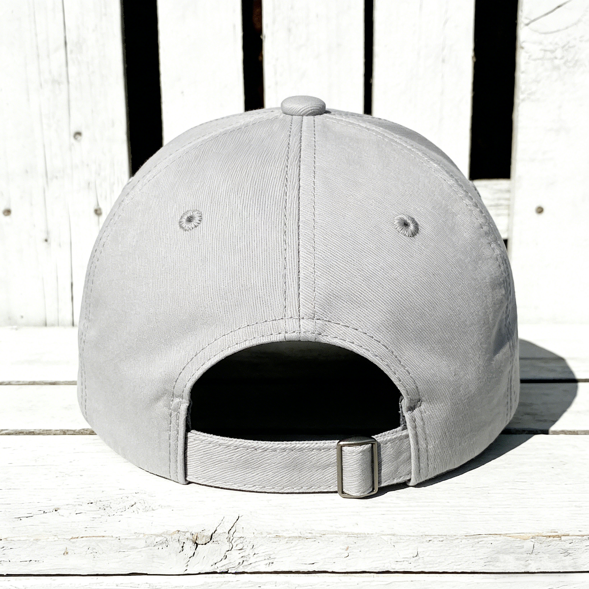 MonoStitch Dad Cap: The Light Gray Monogram Embroidered Baseball Cap