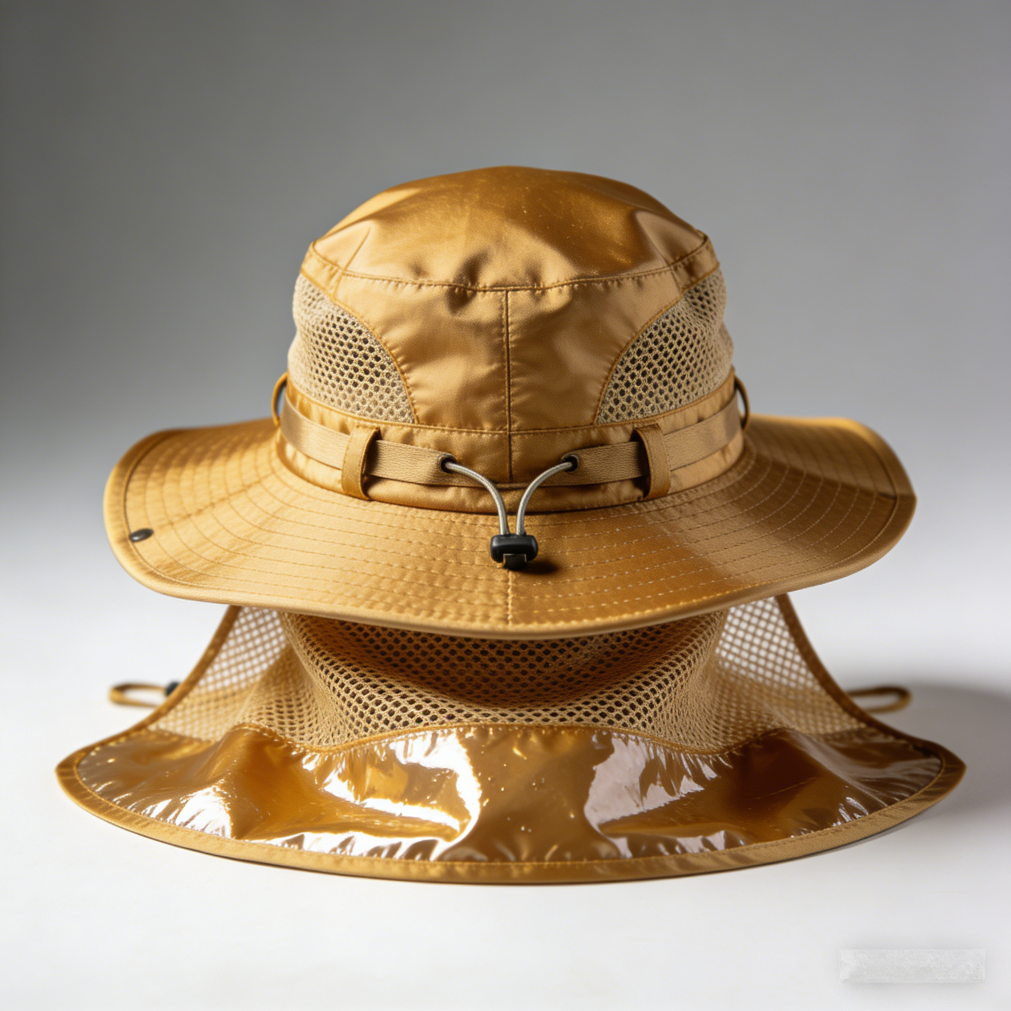 TrailShield Pro: The Golden Satin Mesh Ventilation Boonie Hat