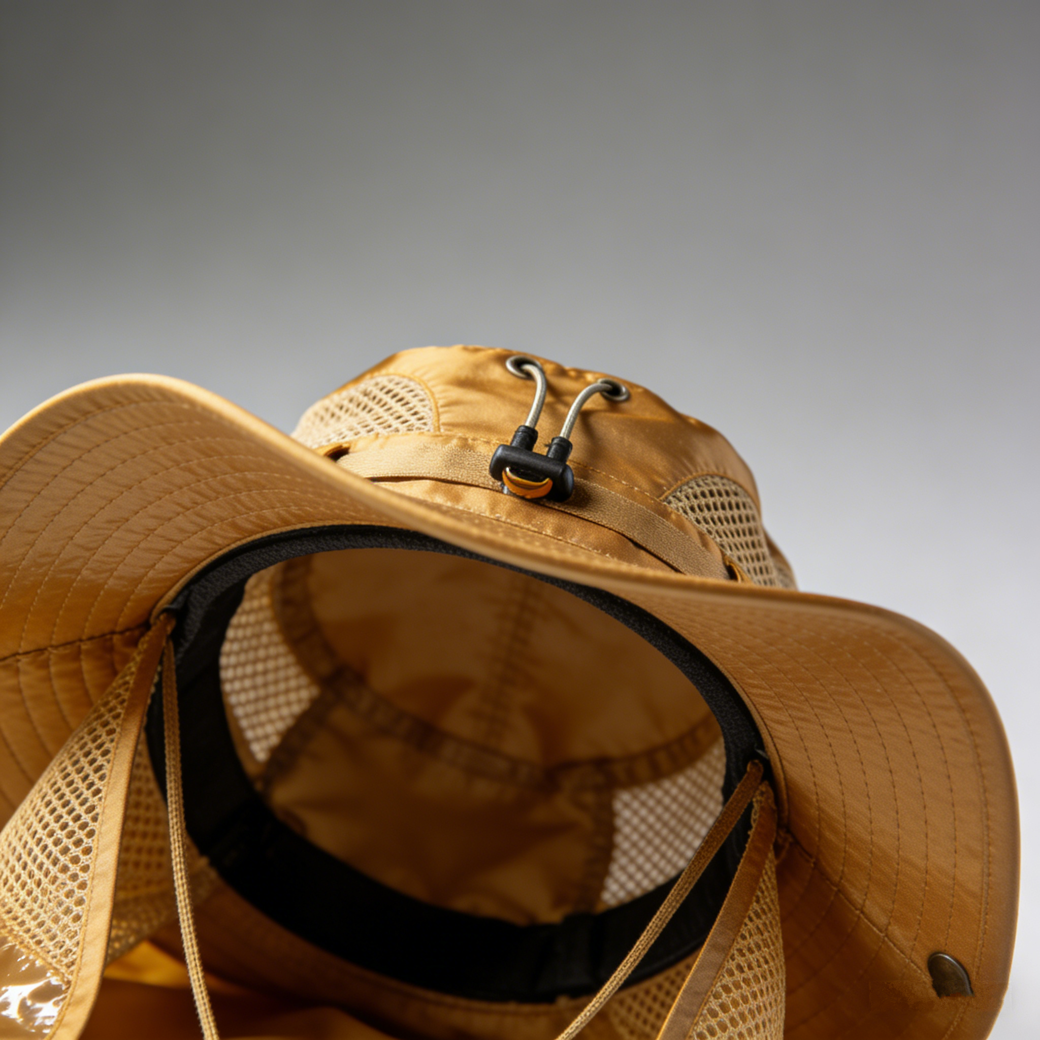 TrailShield Pro: The Golden Satin Mesh Ventilation Boonie Hat